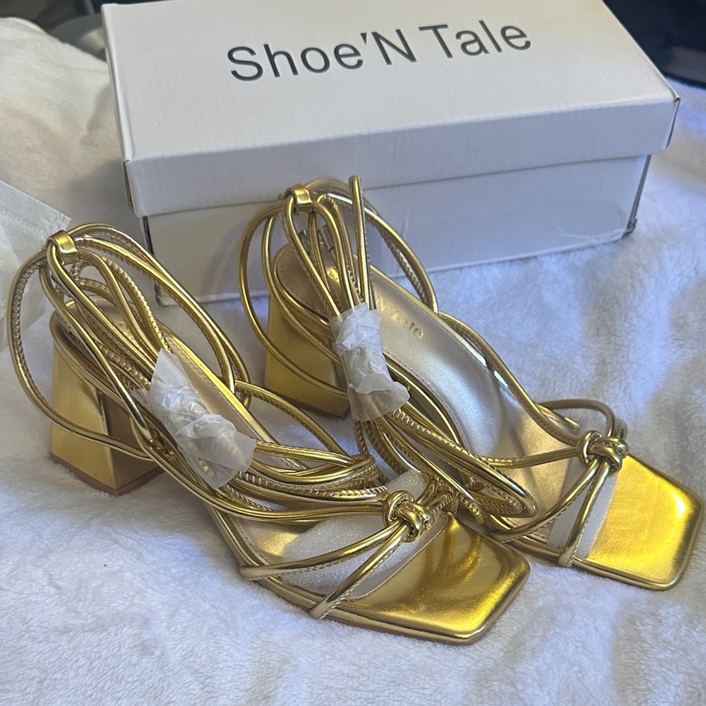 ShoeNTale Radiant Gold Women's Heels